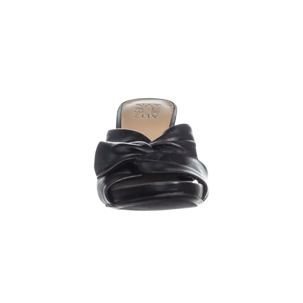 New $125 Naturalizer BREANNA Sandals‎ Womens 8.5W Black resort Leather Wedge